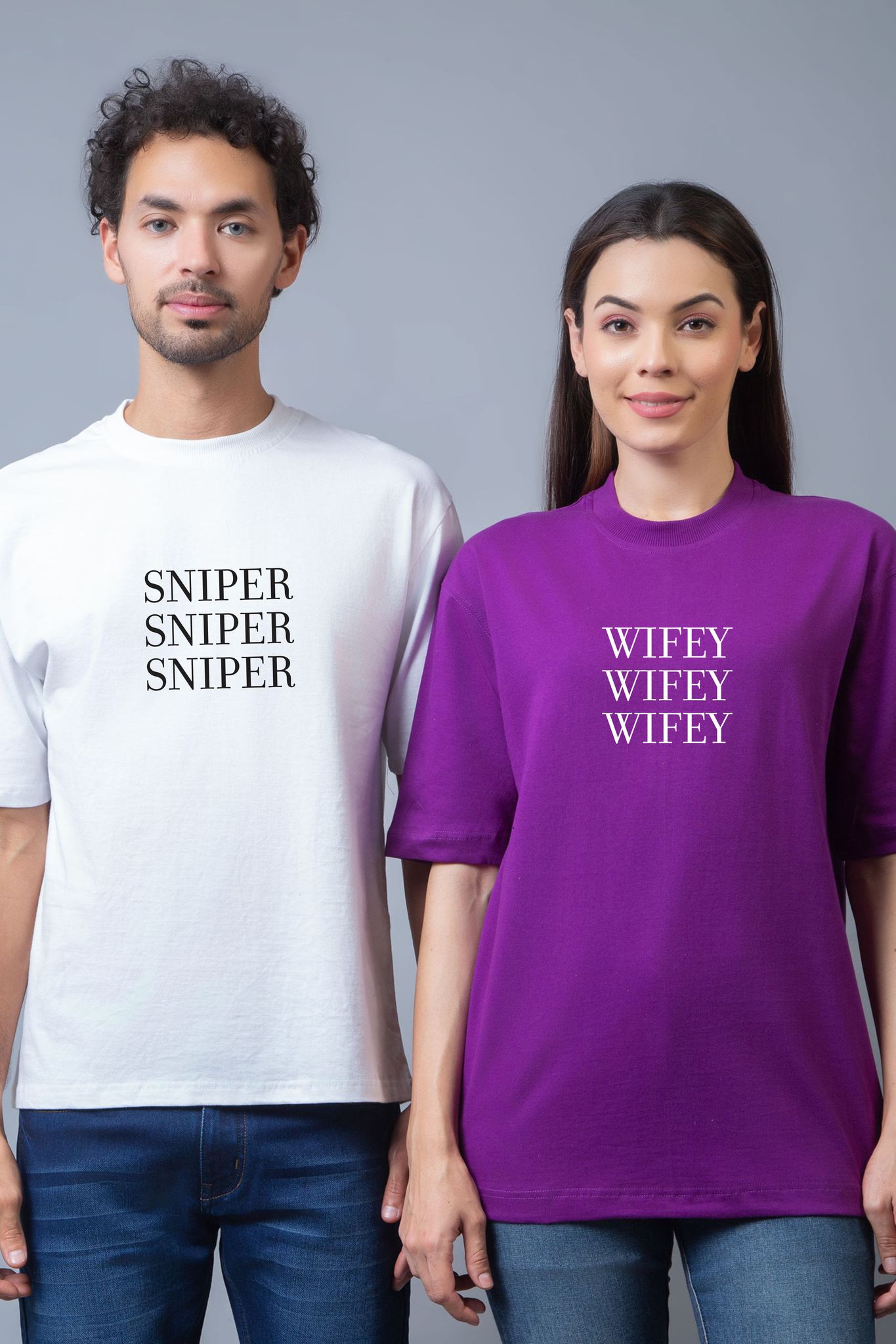 Sniper & Wifey Oversized Tees - Pack of 2