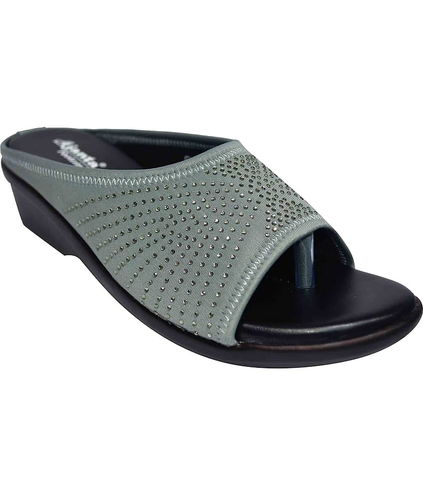 Ajanta - Gray Women's Slip On Heels