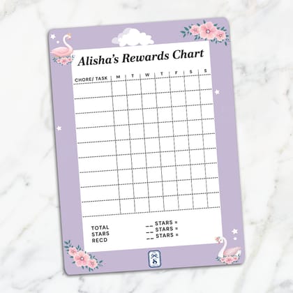 Swan Princess Reward Chart-Lilac / Magnet