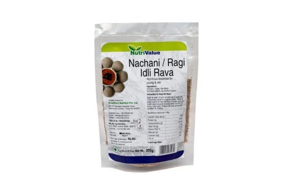NutriValue Nachani / Ragi Idli Rava (200g) | Gluten-Free & Fiber-Rich | Healthy Breakfast