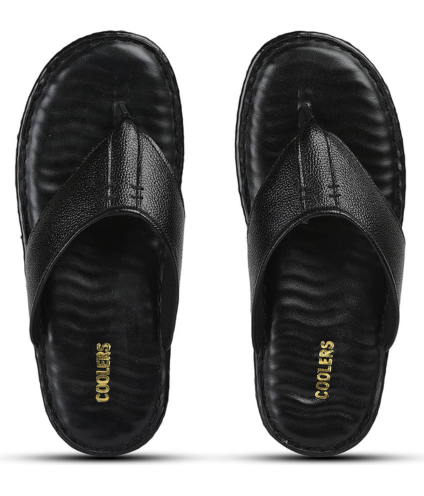 Liberty - Black Men's Leather Slipper
