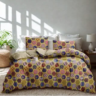 BEDZY Classic Collection Flat Double Bedsheet with 2 Pillow Covers