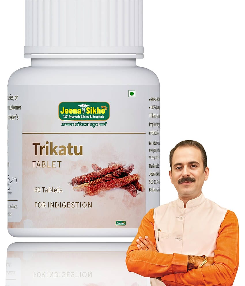 Jeena Sikho Trikatu Tablet Effective For Digestive Wellness & Gut Health, 60 Tablets