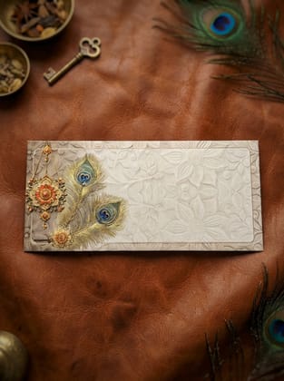 The Peacock Adornment Envelope – Premium Designer Money Envelope for Wedding & Luxury Gifting