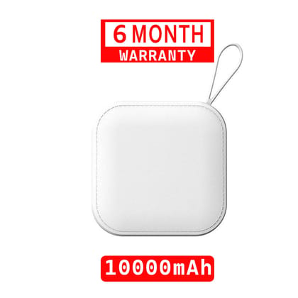 TexoVera 10000 mAh Power Bank 18W with Lithium ion Battery White (MINI-POWER-BANK) (6 Months Brand Warranty)