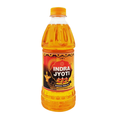 Swarajya India Indra Jyoti Pooja Oil | 450 ml | Pack of 1 | Enriched with Sesame Oil | For Diyas, Pooja, Havan, Festivals