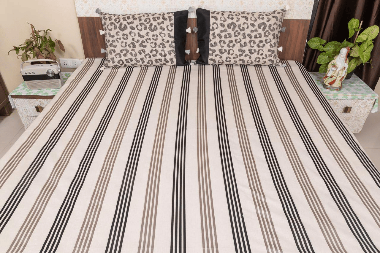 King Size Premium High-Quality Cotton Embroidered Bedsheet