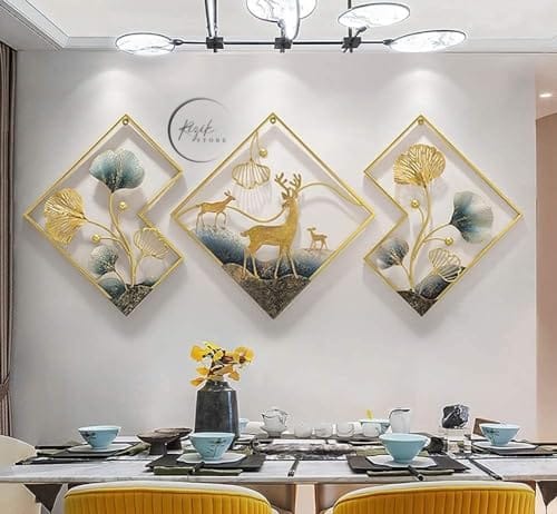 Metal Abstract Figures handcrafted Wall Sculpture wall art multicolor for Home Decoration, Living room, drwaing 2