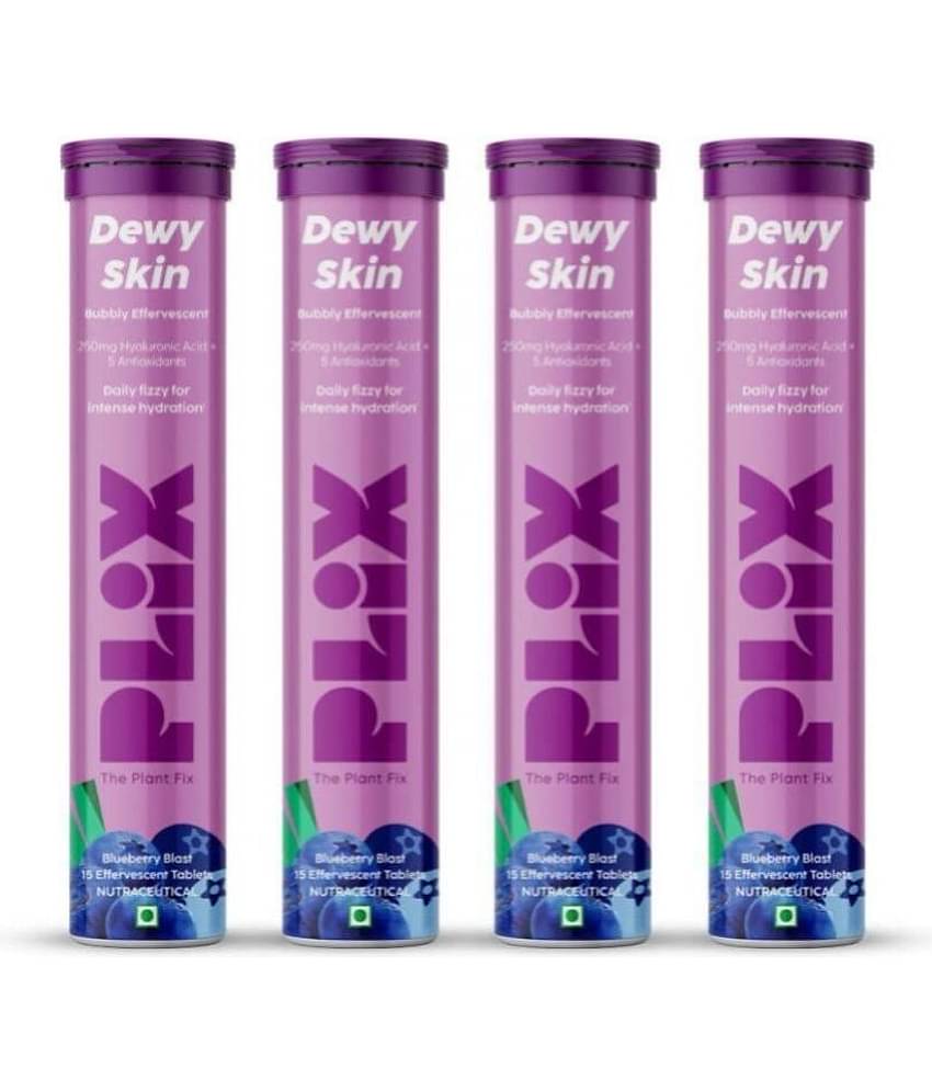 The Plant Fix Plix Dewy Skin Hyaluronic Acid & Superfoods For Intense Hydration(4 x 15 Tablets)