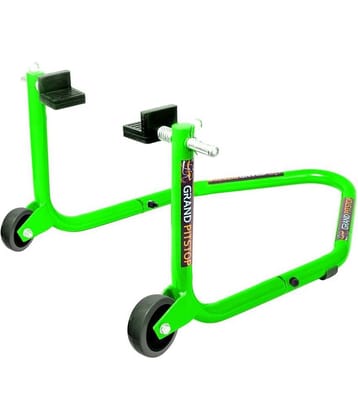 Grand Pitstop Universal Standard Rear Paddock Stand for Motorcycle with Swingarm Rest (Non-Dismantable, Green, Motorcycle Weight Up to 250 Kgs)
