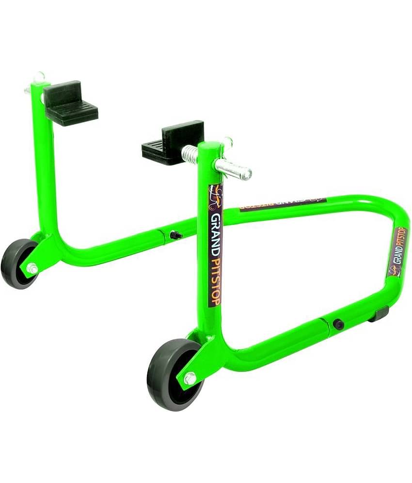 Grand Pitstop Universal Standard Rear Paddock Stand for Motorcycle with Swingarm Rest (Non-Dismantable, Green, Motorcycle Weight Up to 250 Kgs)