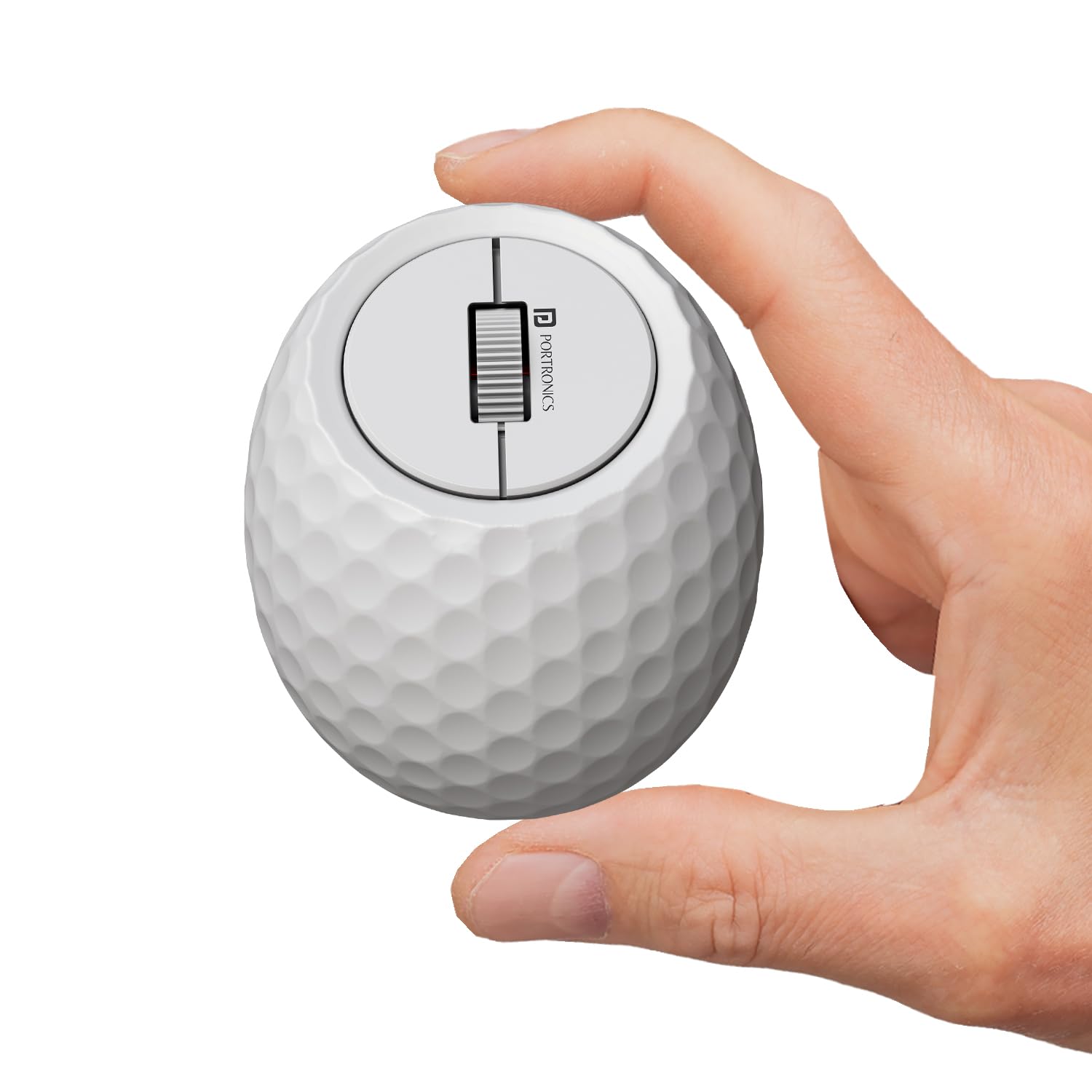 Portronics ToadPlay Golf Mini Wireless Bluetooth Mouse with Dual Wireless Connectivity (BT plus 2.4 GHz), Rechargeable Battery, Noise-Free Clicking, Multi-Device Pair, Adjust Sensitivity (White)