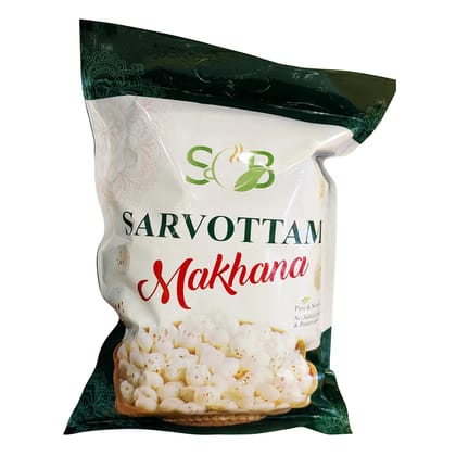 Sarvottam Makhana 200g | Premium Fox Nuts | Crunchy & Fresh Raw Makhana | Rich in Protein, Calcium & Antioxidants | Gluten-Free Healthy Snack