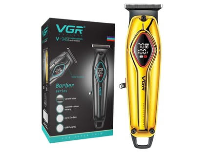 VGR V-945 Professional Trimmer 180 min Runtime 4 Length Settings (Gold)
