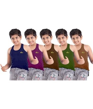 Renox Pack of 5 Boys Cotton Vest ( Multicolor )