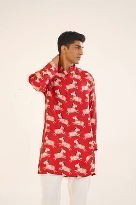 Sanmath- Printed short kurta-XS/34