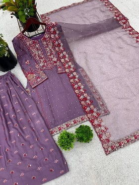 Designer Party Wear Look Top-Plazzo And Dupatta