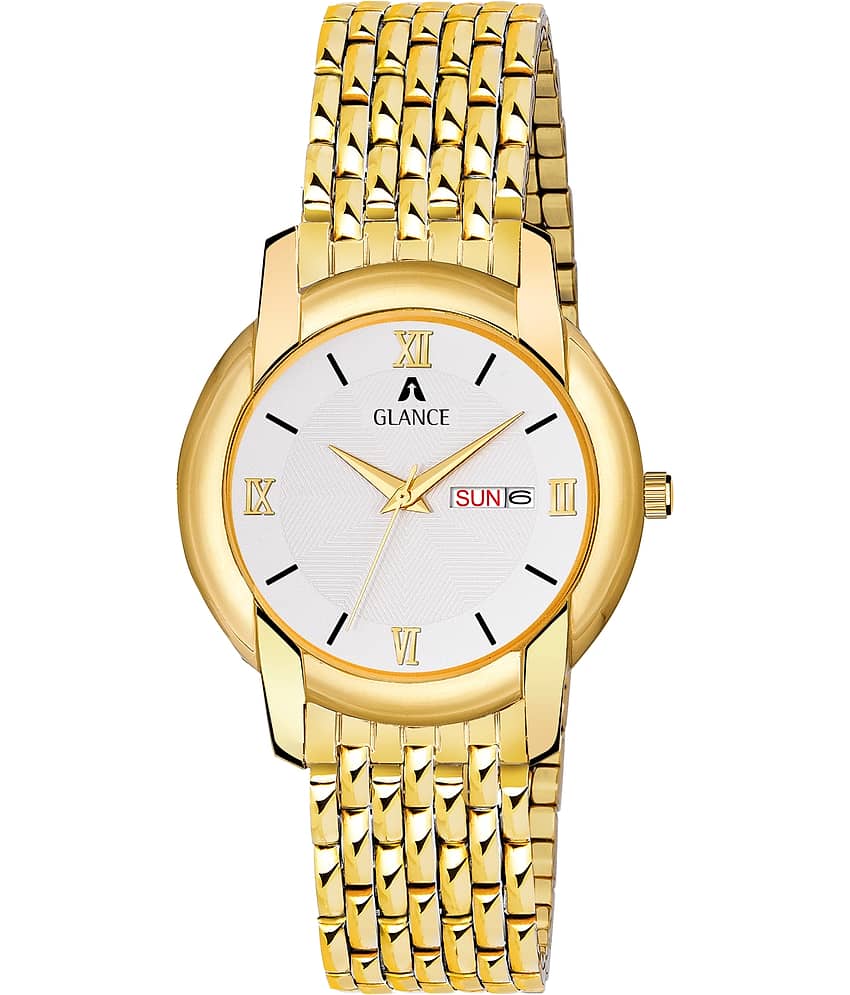 Aglance - Gold Metal Analog Men's Watch
