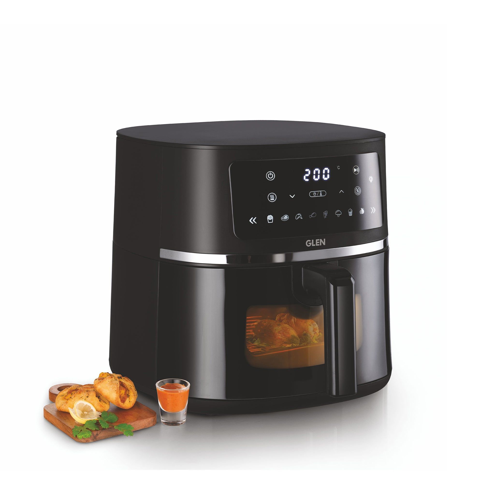 Digital Air Fryer 6 Litre Capacity with 8 Pre Set Menu Timer, Temperature Control, 1500W - Black (SA3062DIGI)