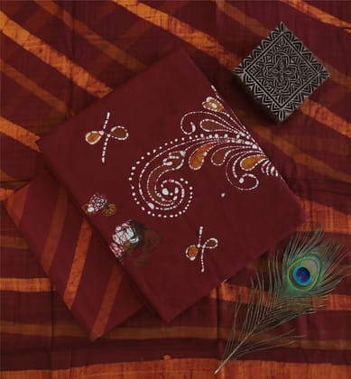 Handcrafted Cotton Batik Print 3-Piece Suit Set Handcrafted Cotton Batik Print 3-Piece Suit Set