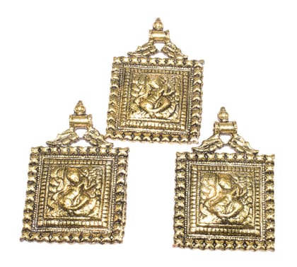 German Silver Metal Oxidized Golden Pendant  ,(GPN-018) , Per Packet of 2 Pcs-Per Packet of 2 Pcs / 73 MM