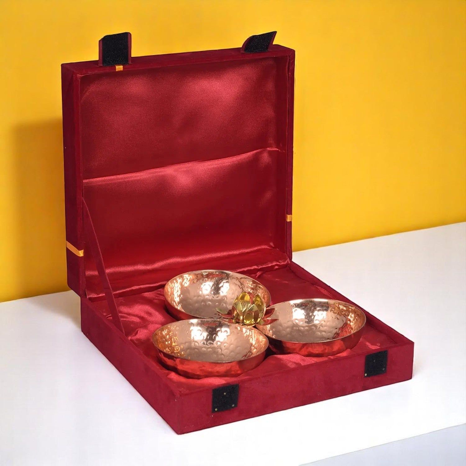Crockery Wala And Company Pure Copper Hammered Mukhwas Tray