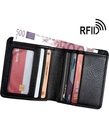 Wingers Black Faux Leather Men's RFID Wallet ( Pack of 1 )