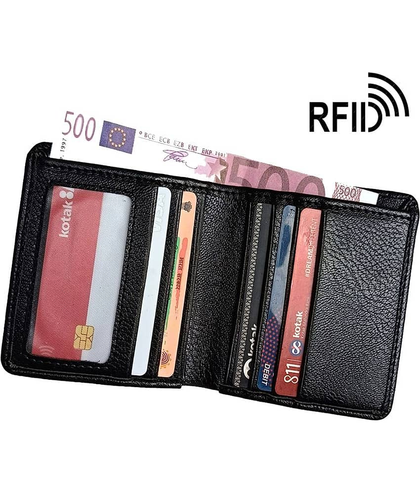 Wingers Black Faux Leather Men's RFID Wallet ( Pack of 1 )