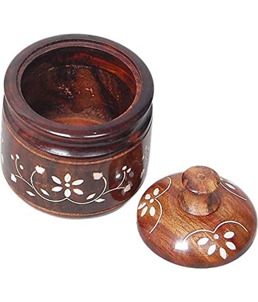 SWH - Brown Wooden Utility Container ( Pack of 1 )