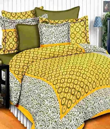 Uniqchoice Cotton King Bedsheet ( Yellow )