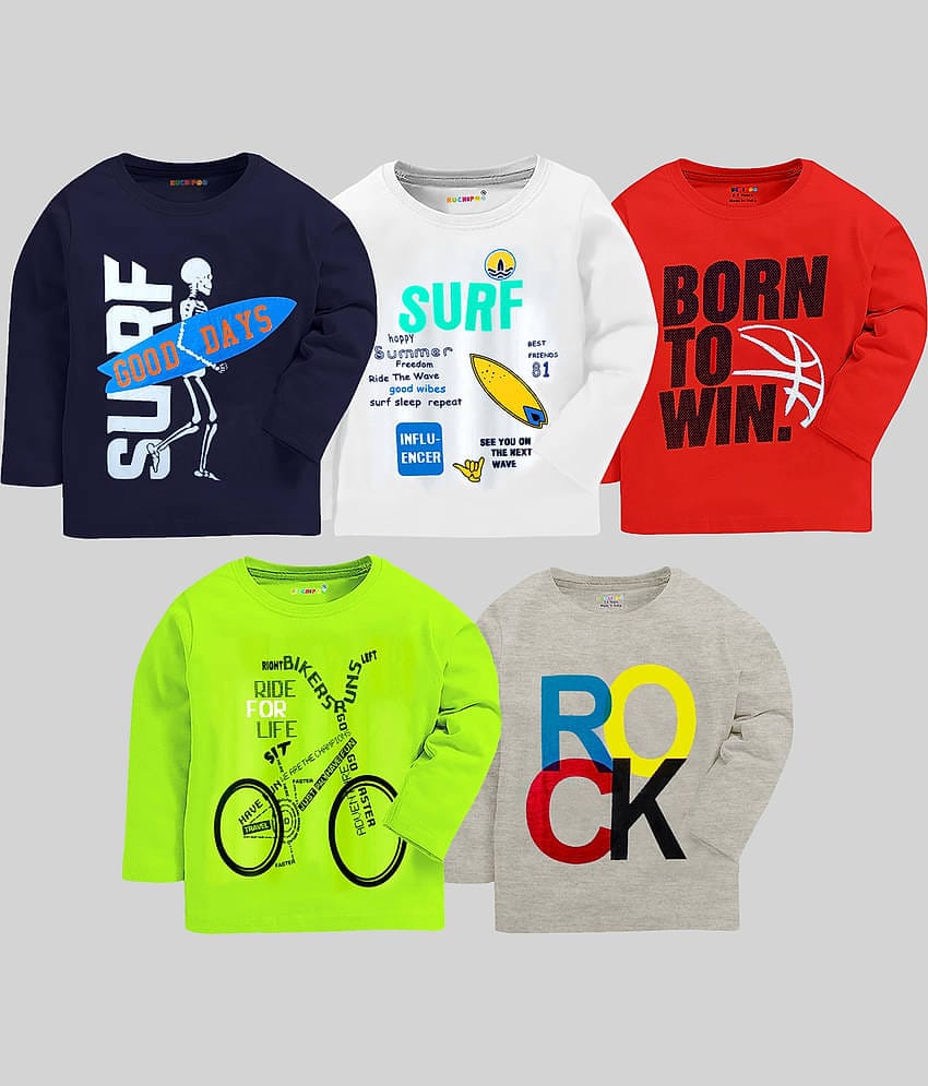 Kuchipoo Pack of 3 Boys Cotton Blend T-Shirt ( Multicolor )