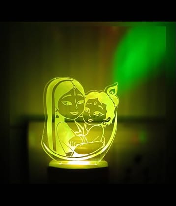 DIONA Night lamp Yashoda Krishna for Bedroom, Kids Room, Temple, Festival Gifts