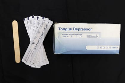 FAIRBIZPS Sterile Disposable Wooden Tongue Depressors  100 Pcs | Hygienic Spatulas for Dental Use, Waxing, Hair Removal & Toiletries