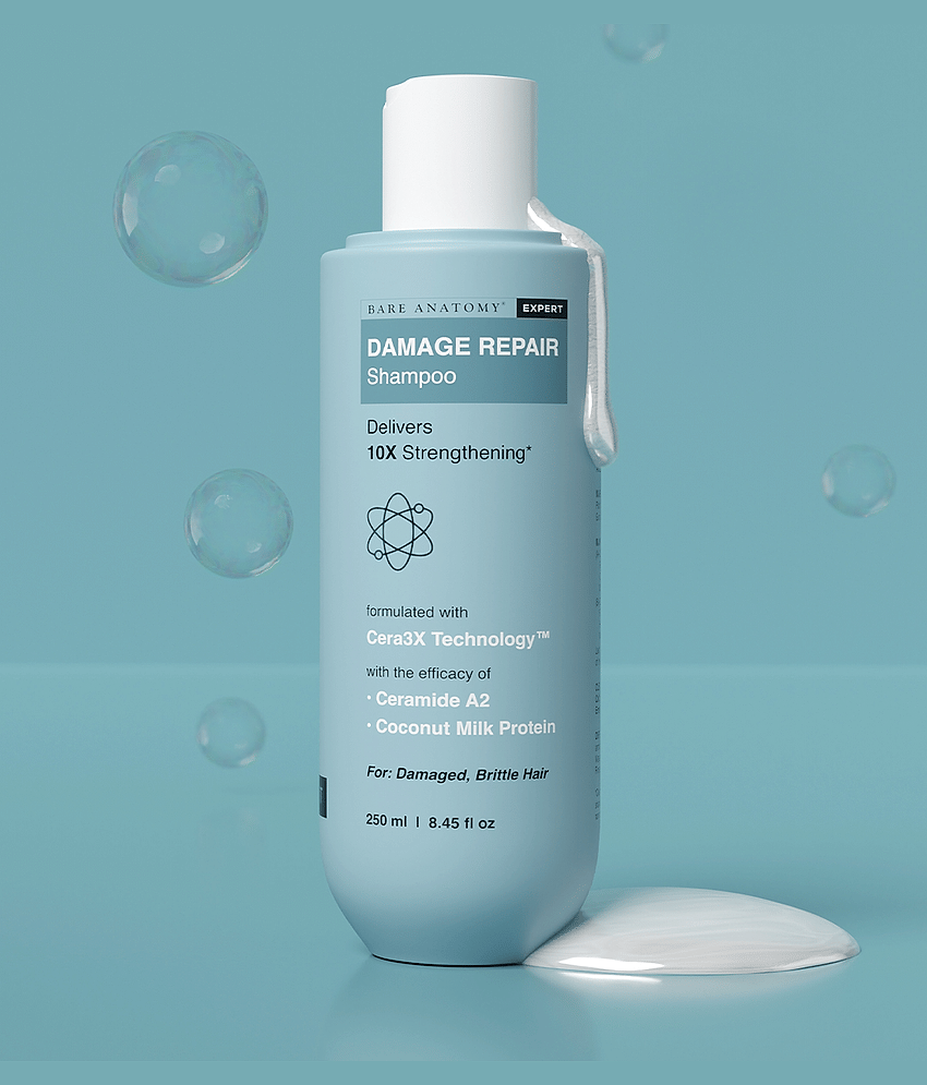 Bare Anatomy Damage Repair With Coconut Milk Shampoo For Shine & Strengthens Hair, 250ml (Pack of 1)