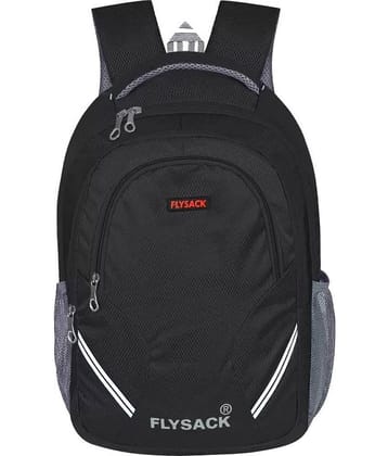 FLYSACK Black PU Backpack ( 30 Ltrs )