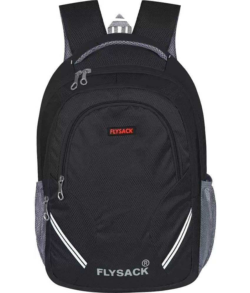 FLYSACK Black PU Backpack ( 30 Ltrs )