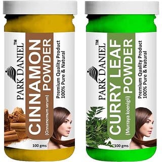 PARK DANIEL Pure & Natural Cinnamon Powder & Curry Leaf Powder Combo Pack of 2 Bottles of 100 gm (200 gm ) (200 ml)