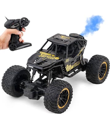 Remote Control Car For Kids With Mist Smoke Effect 2 Wd Monster Truck Rock Crawler Climbing Rc Toy Vehicle Car For Boys And Girls (Multicolor, Pack of 1)