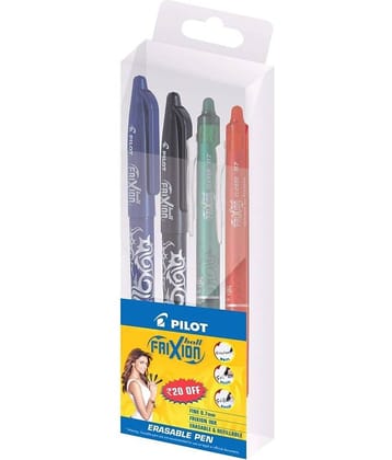 Pilot Frixion Roller Pen Blue, Black and Frxion Clicker Red, Green