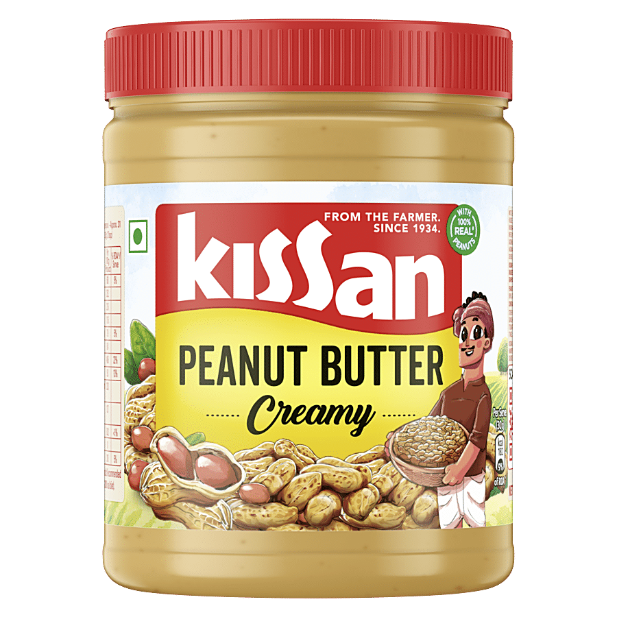 Kissan Creamy Peanut Butter, High Protein, With Perfectly Roasted Peanuts, Naturally Gluten Free, 920 g
