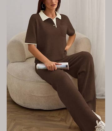 Christy World Women T-Shirt With Trousers Co-Ord Set ( Blue )