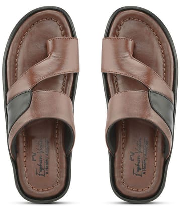 Fashion Victim - Brown Men's Leather Slipper - None