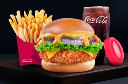 Corn N Cheese Burger Combo