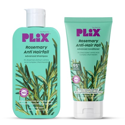 PLIX - THE PLANT FIX Rosemary Anti Hairfall Regime| Advanced Shampoo & Conditioner | Reduces Hair Fall & Strengthens Hair | Rosemary Extract, Ceramides & Plant Keratin | For Men & Women PLIX - THE PLANT FIX Rosemary Anti Hairfall Regime| Advanced Shampoo PLIX - THE PLANT FIX Rosemary Anti Hairfall Regime| Advanced Shampoo & Conditioner | Reduces Hair Fall & Strengthens Hair | Rosemary Extract, Ceramides & Plant Keratin | For Men & Women PLIX - THE PLANT FIX Rosemary Anti Hairfall Regime| Advanced Shampoo