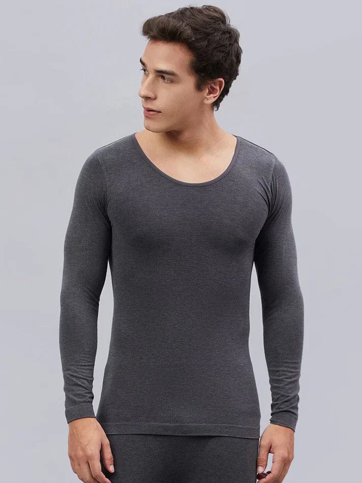 C9 Mens Thermal Round Neck With Full Slives Thermal | T16001-Charcoal / S