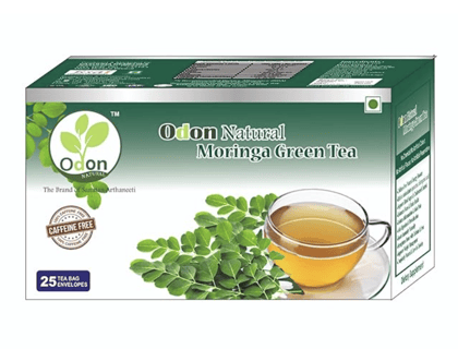 ODON NATURAL Moringa Herbal Green Tea | 25 Tea Bags | Immunity Booster | 100% Natural Detox Tea | Caffeine-Free Herbal Blend | Rich Aroma & Taste | Daily Stress Relief & Digestive Support