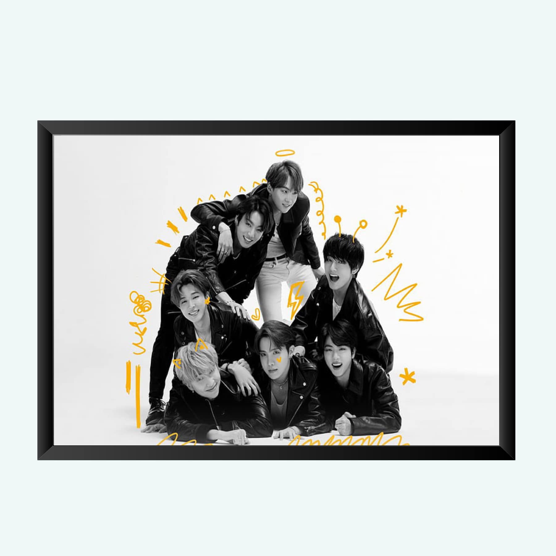 Nokkes Bts Army Bangtan Boy V suga J-Hope Jungkook Jin Jimin Rm 8X12 Inch Size Photo Frame Photo Home Office_bts3_28