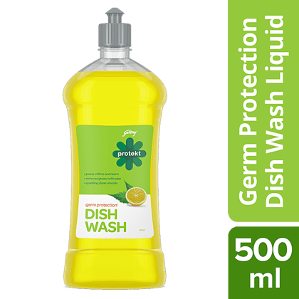 Godrej Protect Dish Wash Liquid Lime, 500 ml