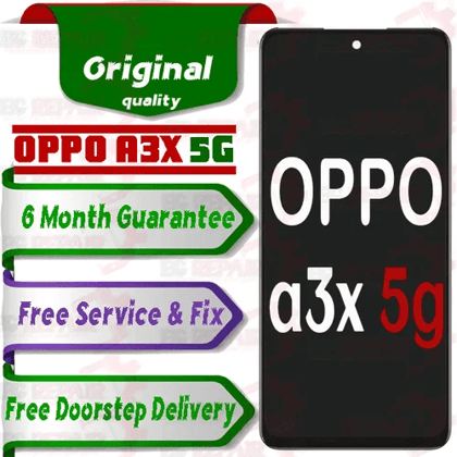 Oppo A3x 5g Combo LCD with Touch Screen for A3x 5g  Black (display glass combo folder)original