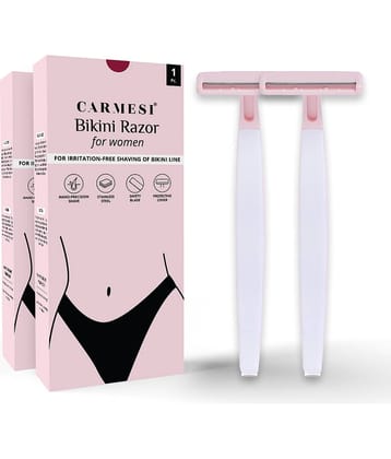 Carmesi Bikini Razor for Women, For Irritation-Free Shaving of Bikini Line, Pack of 2